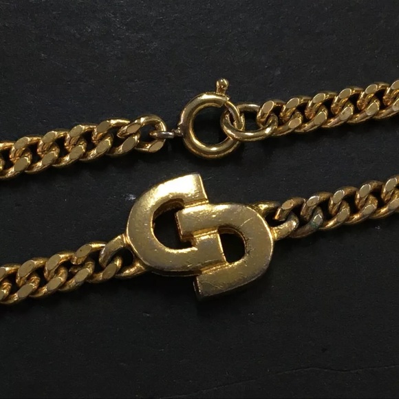 AUTH Christian Dior Logo CD Bracelet Gold - Picture 7 of 7